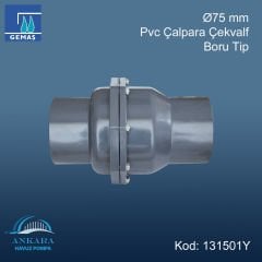 Ø75 mm Pvc Çalpara Çekvalf - Boru Tip