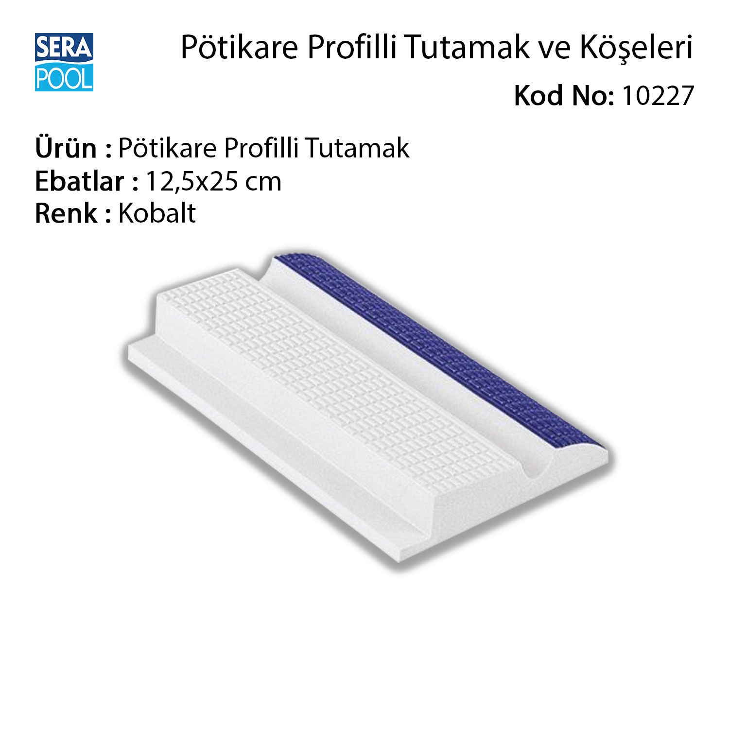 Pötikare Profilli Tutamak 12,5x25 cm Kobalt