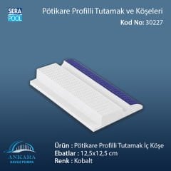 Pötikare Profilli Tutamak İç Köşe 12,5x12,5 cm Kobalt