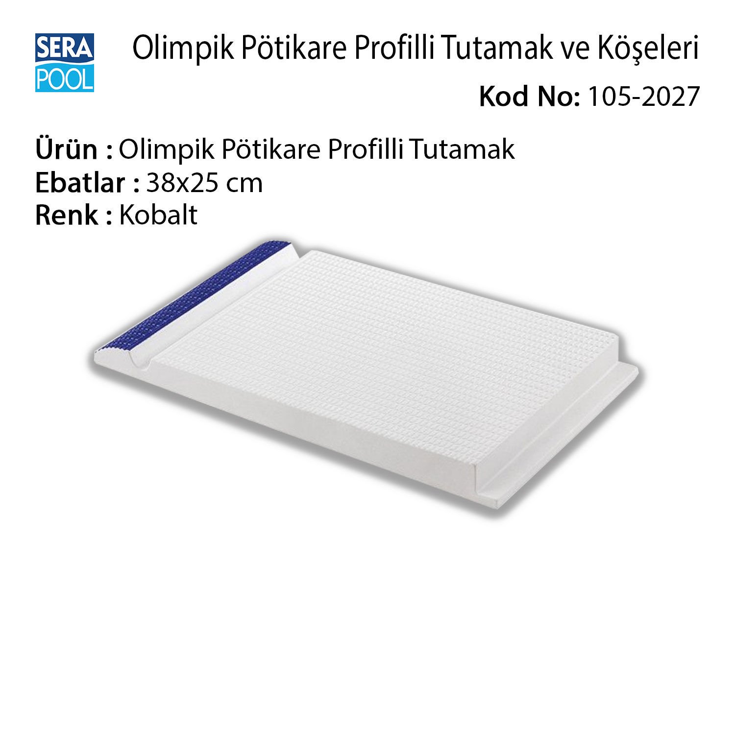 Olimpik Pötikare Profilli Tutamak 38x25 cm Kobalt