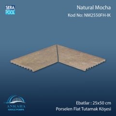 Natural Mocha 25x50 cm Porselen Flat Tutamak Köşeleri