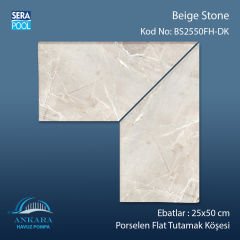 Beige Stone 25x50 cm Porselen Flat Tutamak Köşeleri