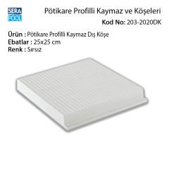 Pötikare Profilli Kaymaz Dış Köşe 25x25 cm Sırsız