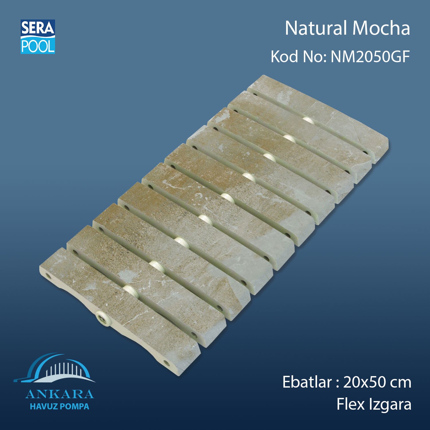 Natural Mocha 20x50 cm Flex Izgara