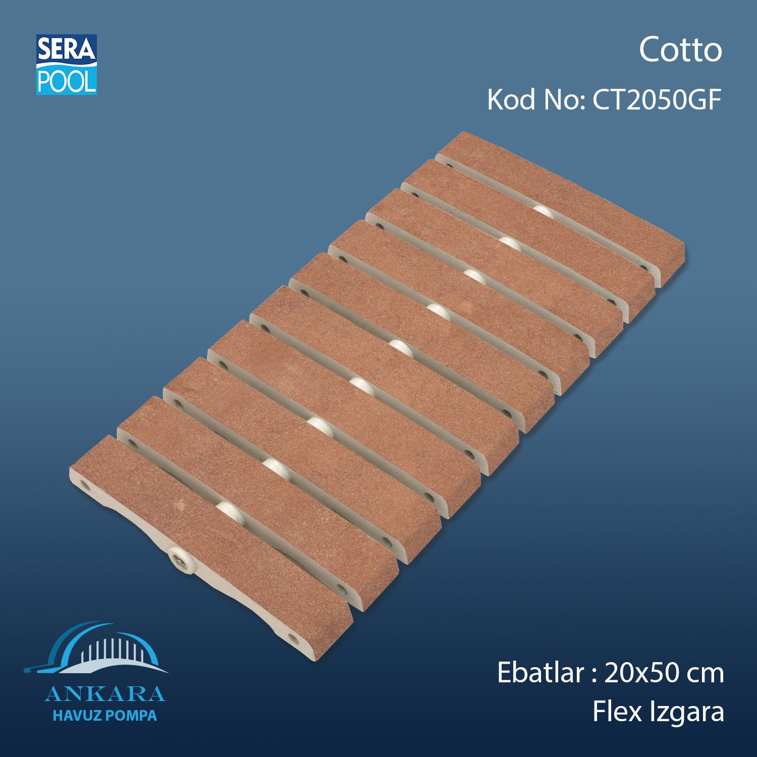 Cotto 20x50 cm Flex Izgara