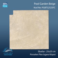 Pool Garden Beige 25x25 cm Flex Izgara Köşeleri