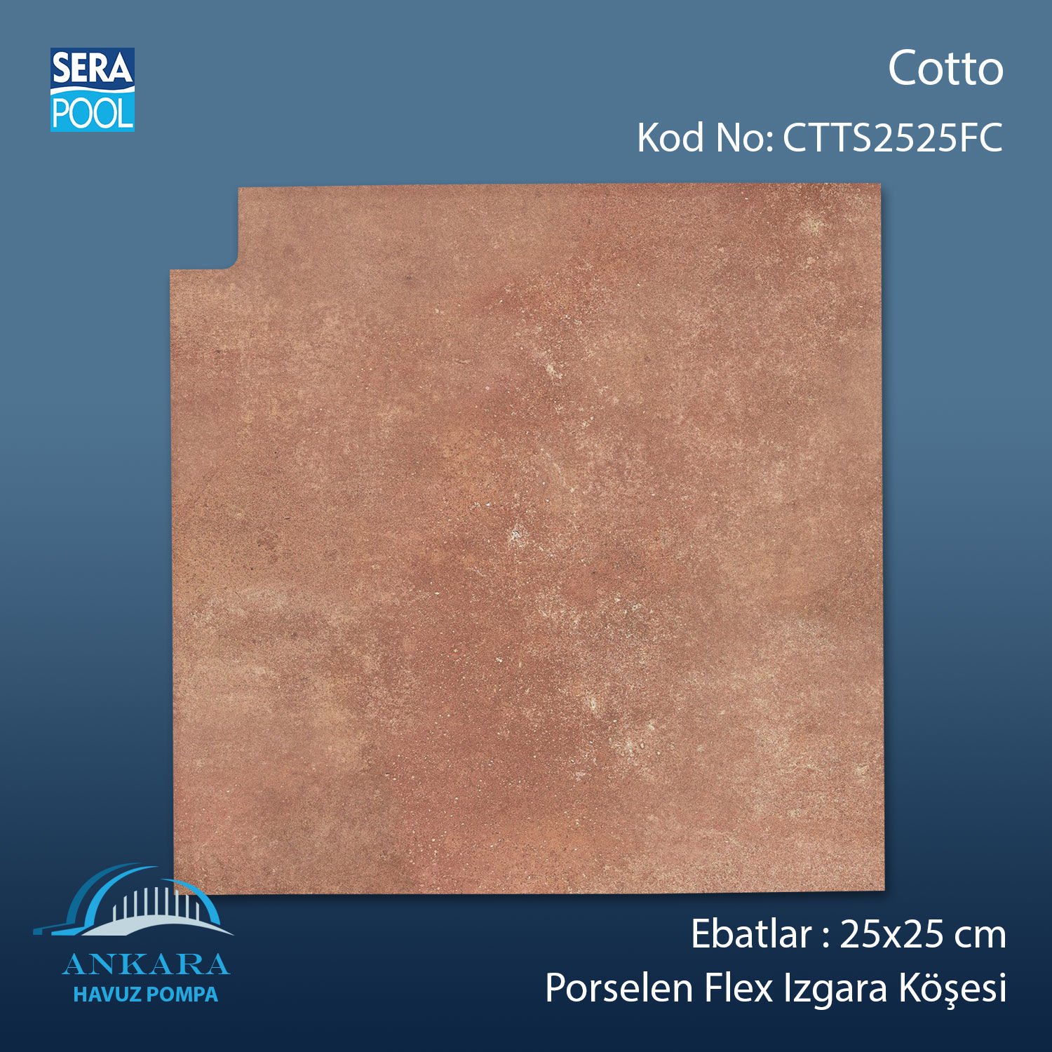 Cotto 25x25 cm Flex Izgara Köşeleri