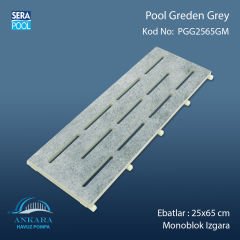 Pool Garden Grey 25x65 cm Monoblok Izgara