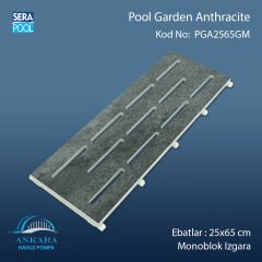 Pool Garden Anthracite 25x65 cm Monoblok Izgara