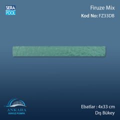 Firuze Mix 4x33 cm Dış Bükey