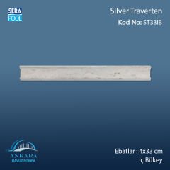 Silver Traverten 4x33 cm İç Bükey