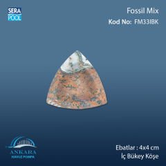 Fossil Mix 4x4 cm İç Bükey Köşe