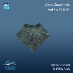 Verde Guatemala 4x4 cm İç Bükey Ayak