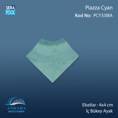 Piazza Cyan 4x4 cm İç Bükey Ayak