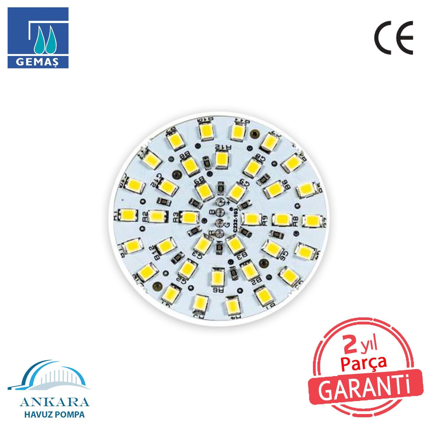 Tek Renkli 36 SMD LED Ampul - Gün Işığı