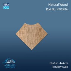 Natural Wood 4x4 cm İç Bükey Ayak