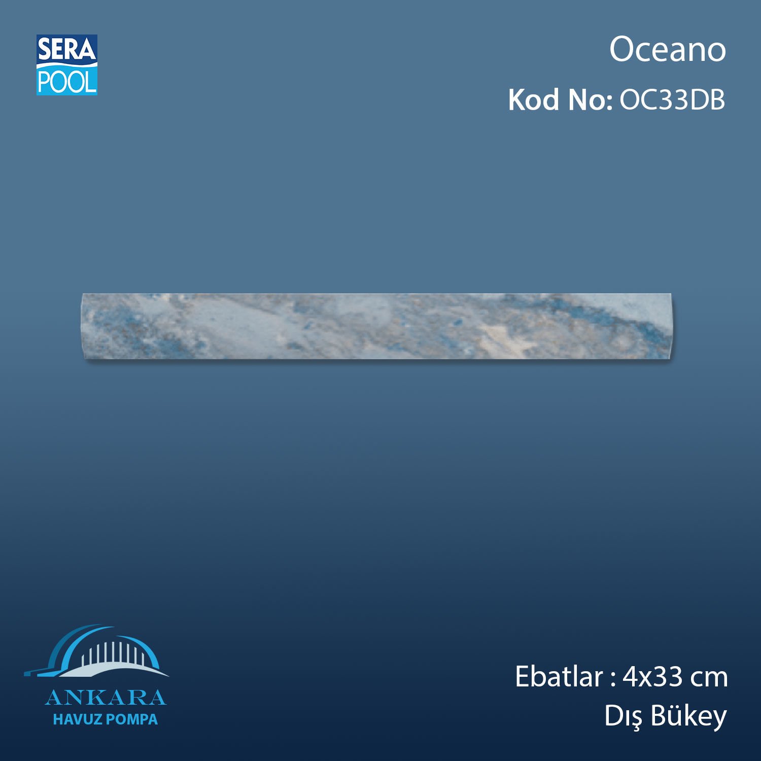 Oceano 4x33 cm Dış Bükey