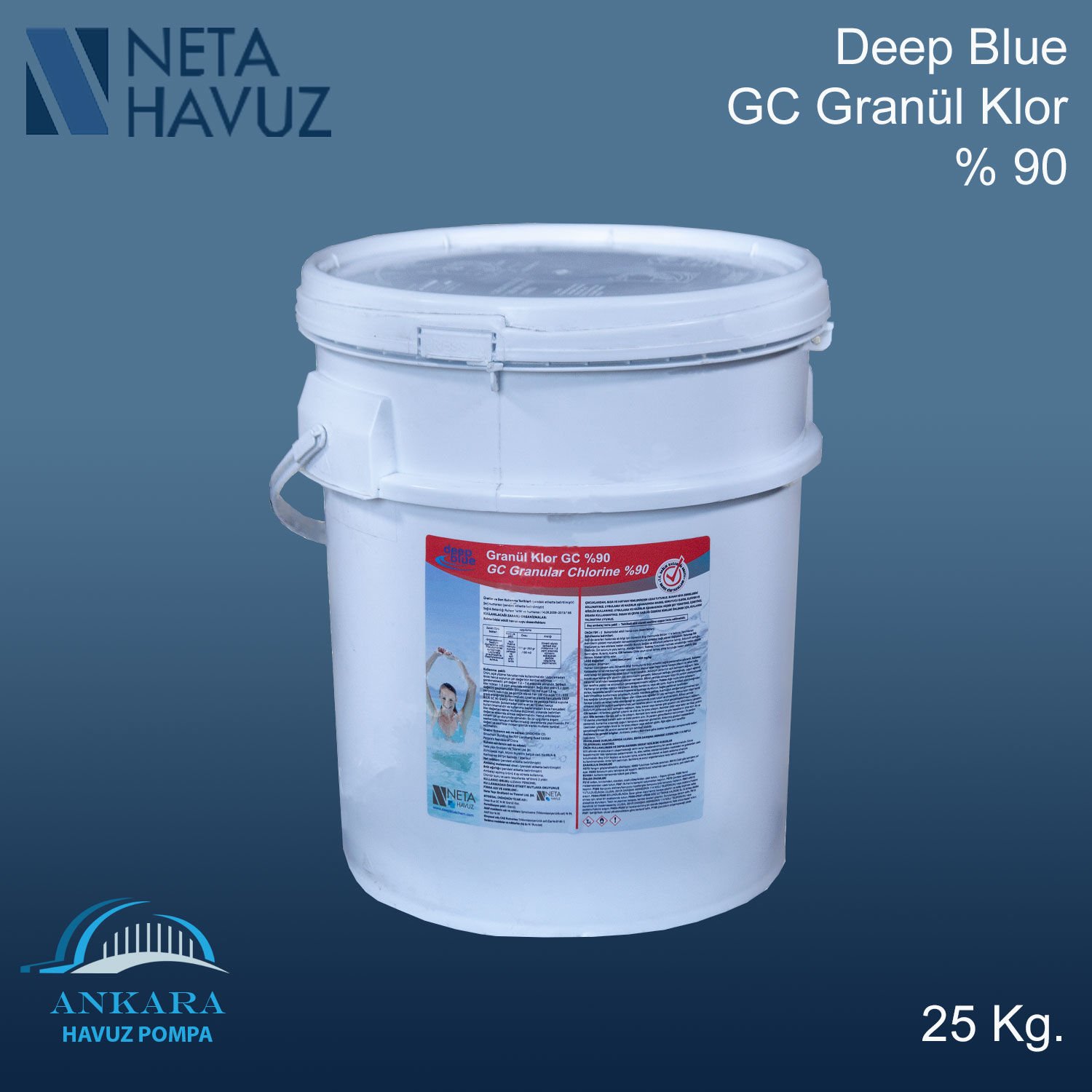 Deep Blue GC Granül Klor % 90 - 25 kg