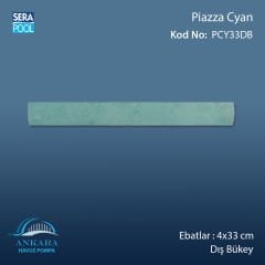 Piazza Cyan 4x33 cm Dış Bükey