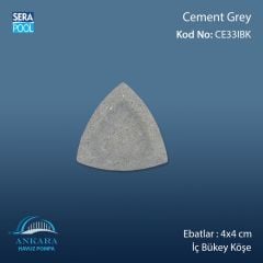 Cement Grey 4x4 cm Dış Bükey Köşe