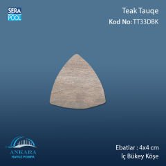 Teak Tauqe 4x4 cm Dış Bükey Köşe