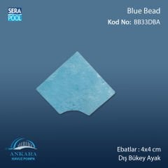 Blue Bead 4x4 cm Dış Bükey Ayak