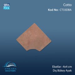 Cotto 4x4 cm Dış Bükey Ayak