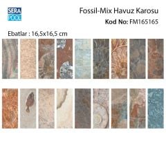 Fossil Mix (16,5x66 cm) Porselen Karo - m² 'si