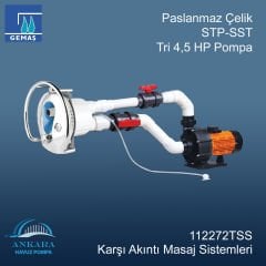 Paslanmaz Çelik STP-SST Karşı Akıntı Masaj Sistemi Tri 4,5 HP Pompa