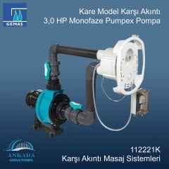 Kare Model Karşı Akıntı 3,0 HP Monofaze Pumpex Pompa