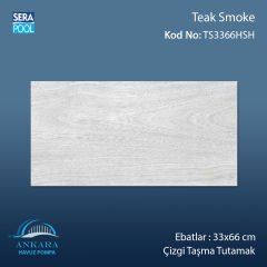 Teak Smoke 33x66 cm Çizgi Taşma Tutamak