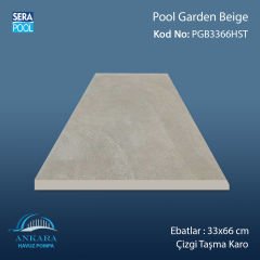 Pool Garden Beige 33x66 cm Çizgi Taşma Karo