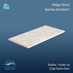 Beige Stone 33x66 cm Çizgi Taşma Karo