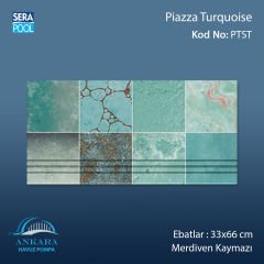 Piazza Turquoise 33x66 cm Merdiven Kaymazı