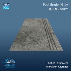 Pool Garden Grey 33x66 cm Merdiven Kaymazı