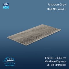 Antique Grey 33x66 cm Merdiven Kaymazı Sol Bitiş