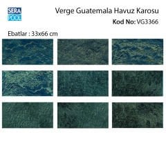 Verde Guatelama (33x66 cm) Porselen Karo - m² 'si