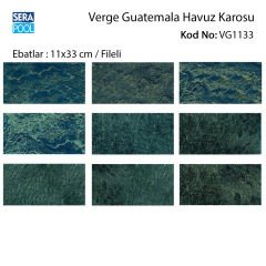 Verde Guatelama (11x33 cm / Fileli) Porselen Karo - m² 'si