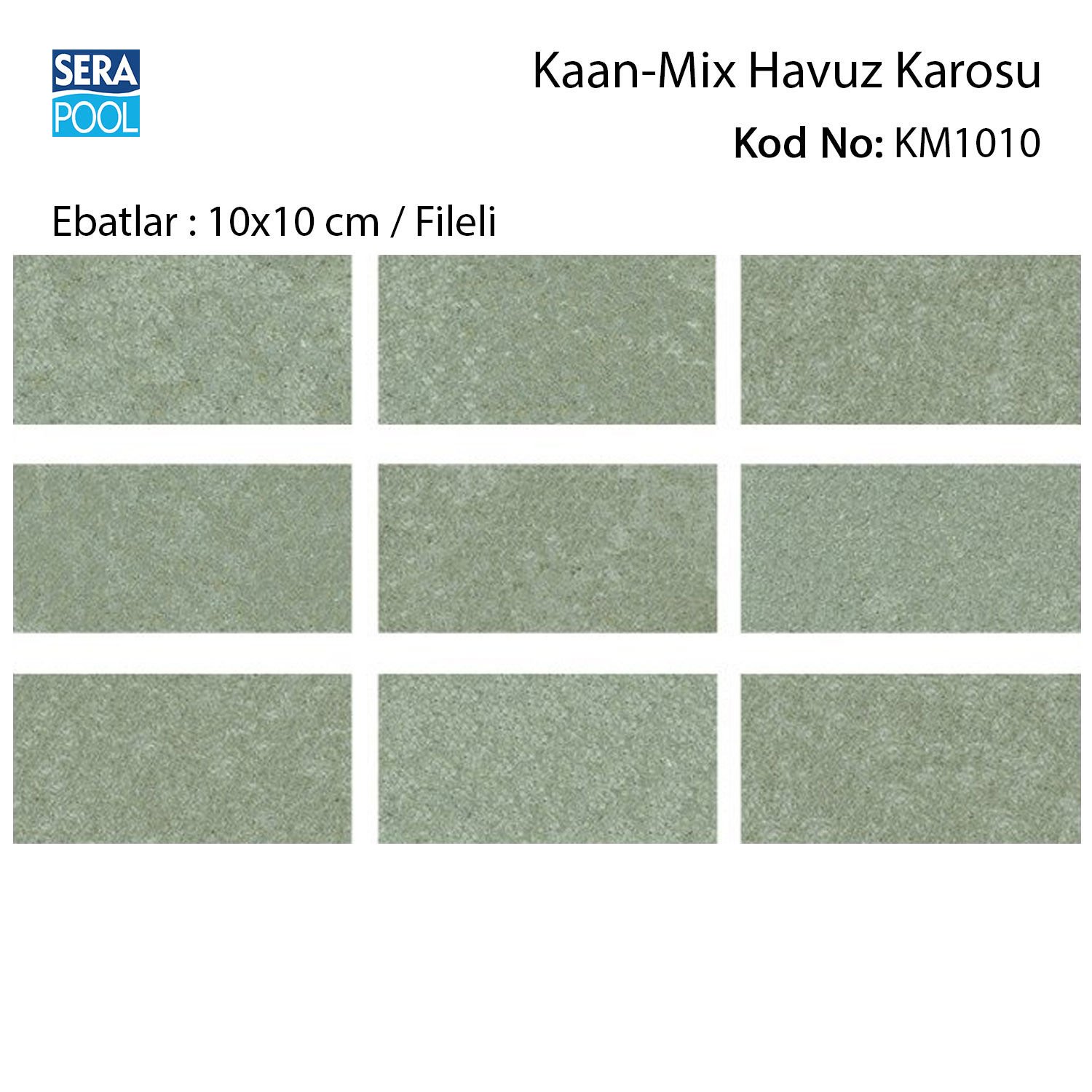 Kaan Mix (10x10 cm / Fileli) Porselen Karo - m² 'si