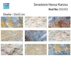 Serastone (33x33 cm) Porselen Karo - m² 'si