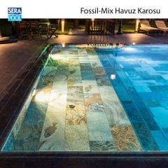 Fossil Mix (33x66 cm) Porselen Karo - m² 'si