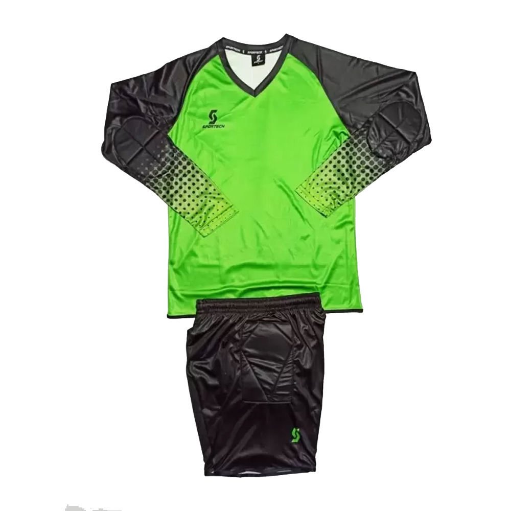 Sportech Yeşil Şortu Sünger Destekli Kaleci Forma Takımı R0124