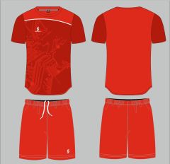 Sportech Kırmızı-Beyaz Forma Takımı (İsim Yazılır) K0130