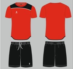 Sportech Kırmızı-Siyah Forma Takımı (İsim Yazılır) K0136