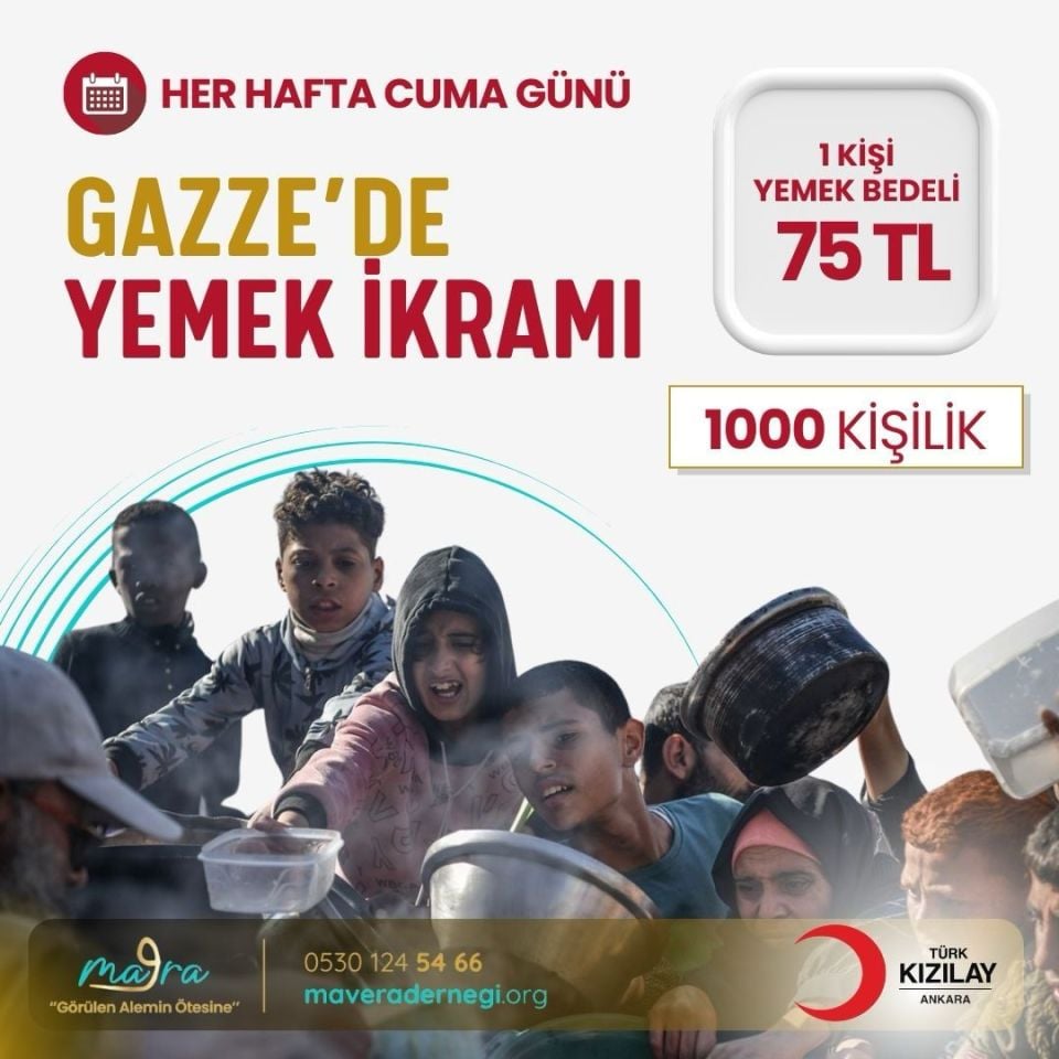 Gazze - Filistin Haftalık Sıcak Yemek Dağıtımı