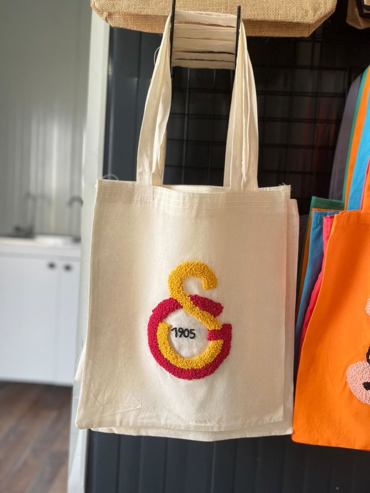 GS Galatasaray Taraftar Punch Nakışı El İşlemesi Çanta - Sırt Çantası & Omuz Çantası