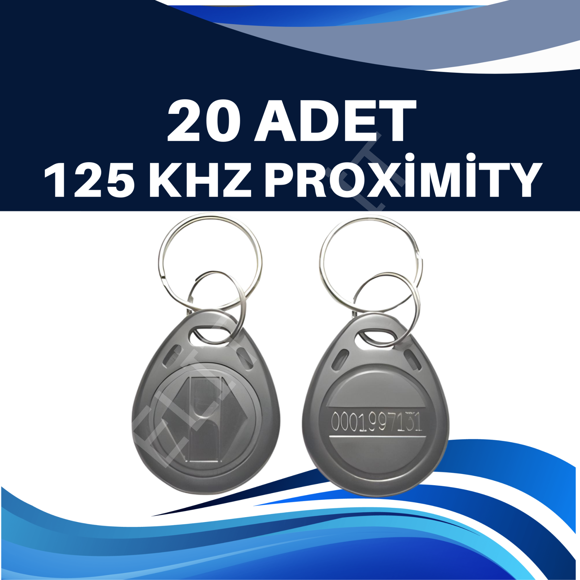 RFID Proximity Anahtarlık - 20 Adetlik Paket