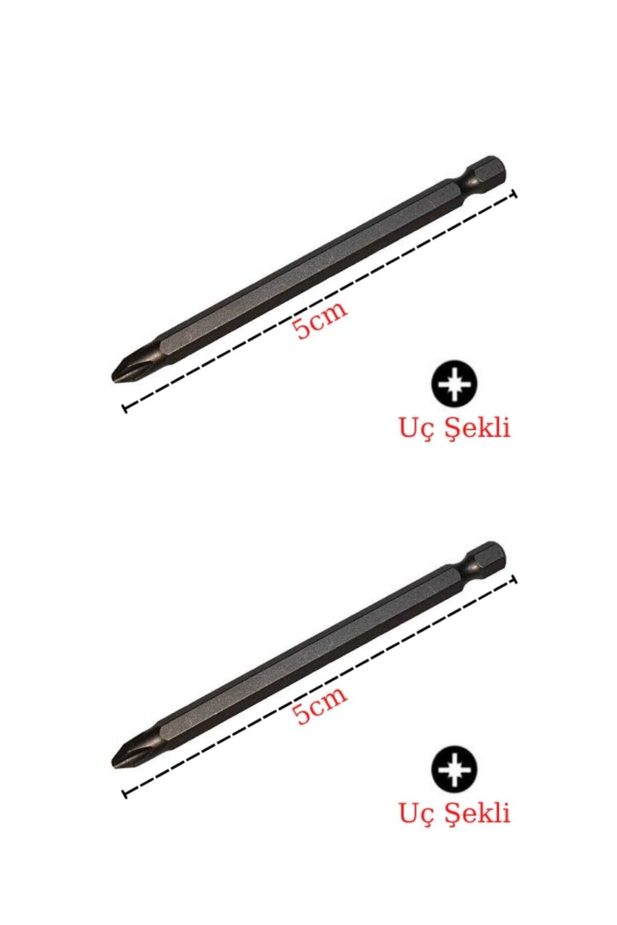 (2 Adet) Pz2x50mm 5cm Yıldız Manyetik Bits Uç Vidalama Matkap Ucu