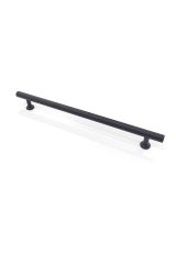 4122-224 Lüx Mat Siyah Paslanmaz Ithal Kulp Tv Ünite Mutfak Dolap Çekmece Mobilya Kulpu 224mm