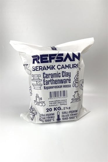 Refsan RSC1 Seramik Çamuru Vakumlu (1050°C) 20 Kg